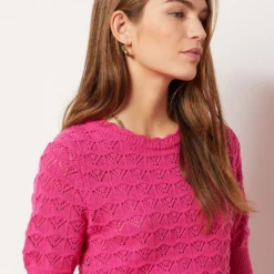 Pull Manches Courtes En Maille Ajourée -Magasin De Lingerie Etam 653962609 b
