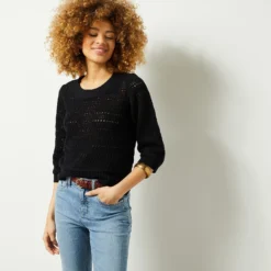 Pull Ajouré à Manches Courtes -Magasin De Lingerie Etam 653963905 6