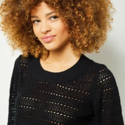 Pull Ajouré à Manches Courtes -Magasin De Lingerie Etam 653963905 b