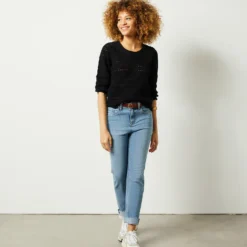 Pull Ajouré à Manches Courtes