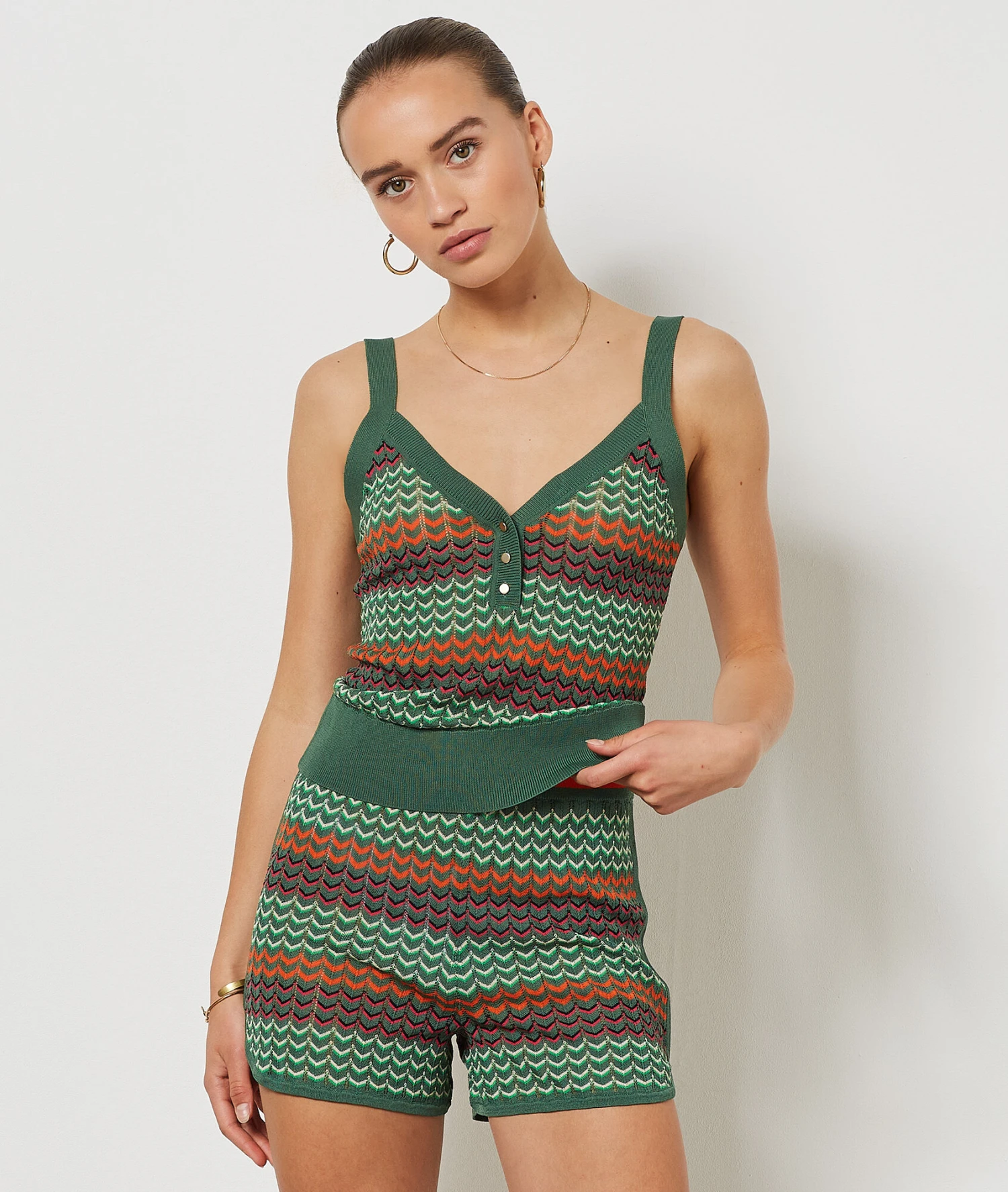 Débardeur En Maille Ajourée 2 Débardeur En Maille Ajourée – Image 2