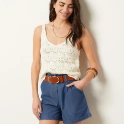 Débardeur En Crochet 100% Coton