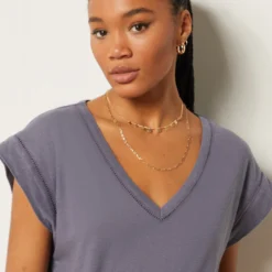 T-shirt En Lin Mélangé 8 T-shirt En Lin Mélangé -Magasin De Lingerie Etam 653981821 b