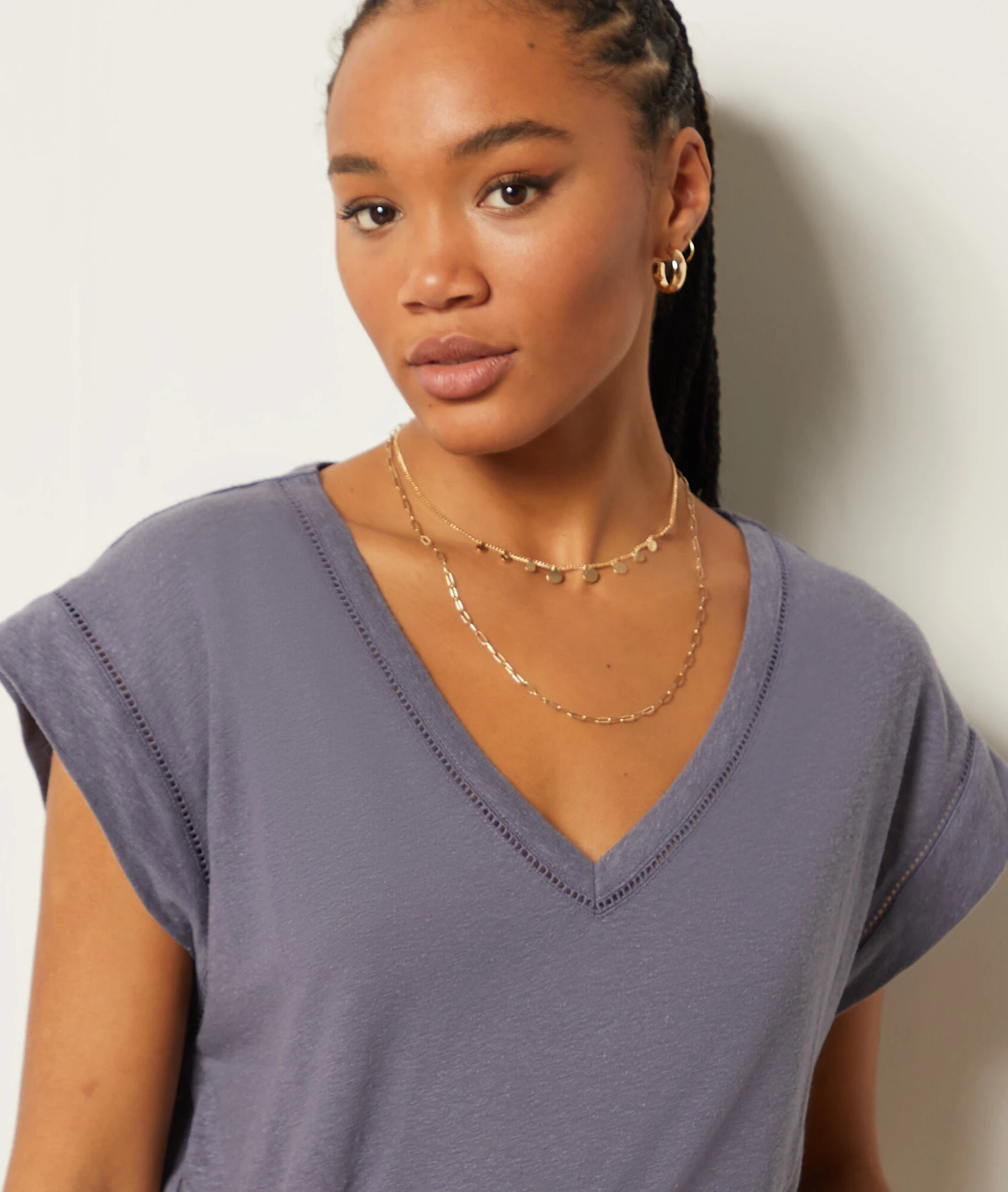 T-shirt En Lin Mélangé 4 T-shirt En Lin Mélangé – Image 4