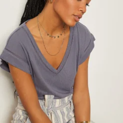 T-shirt En Lin Mélangé