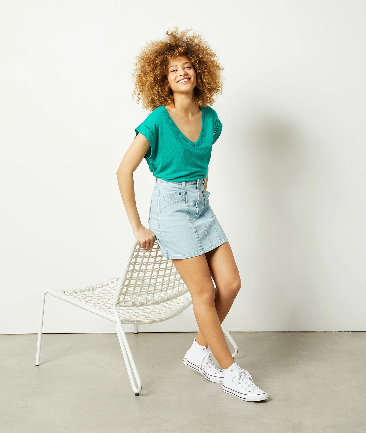 T-shirt En Lin Mélangé 1 T-shirt En Lin Mélangé