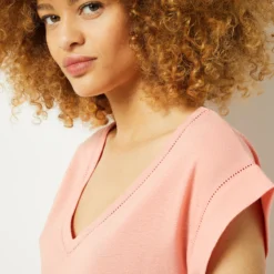 T-shirt En Lin Mélangé 8 T-shirt En Lin Mélangé -Magasin De Lingerie Etam 653981871 b