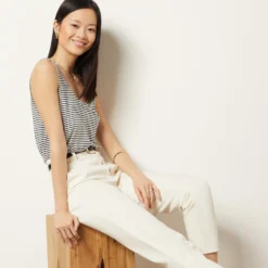 Débardeur à Rayures En Lin Mélangé 7 Débardeur à Rayures En Lin Mélangé -Magasin De Lingerie Etam 653981980 6