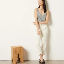 Débardeur à Rayures En Lin Mélangé 9 Débardeur à Rayures En Lin Mélangé -Magasin De Lingerie Etam 653981980 c