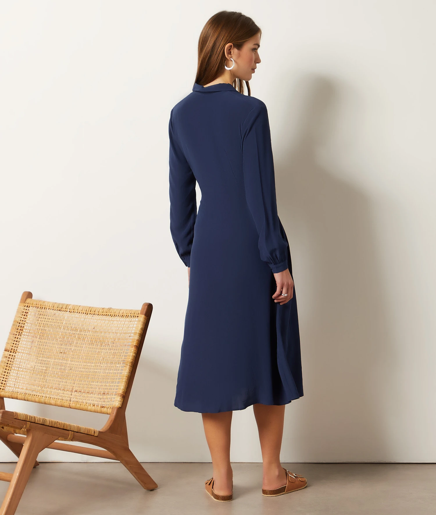 Robe Longue Avec Ceinture à Nouer 2 Robe Longue Avec Ceinture à Nouer – Image 2