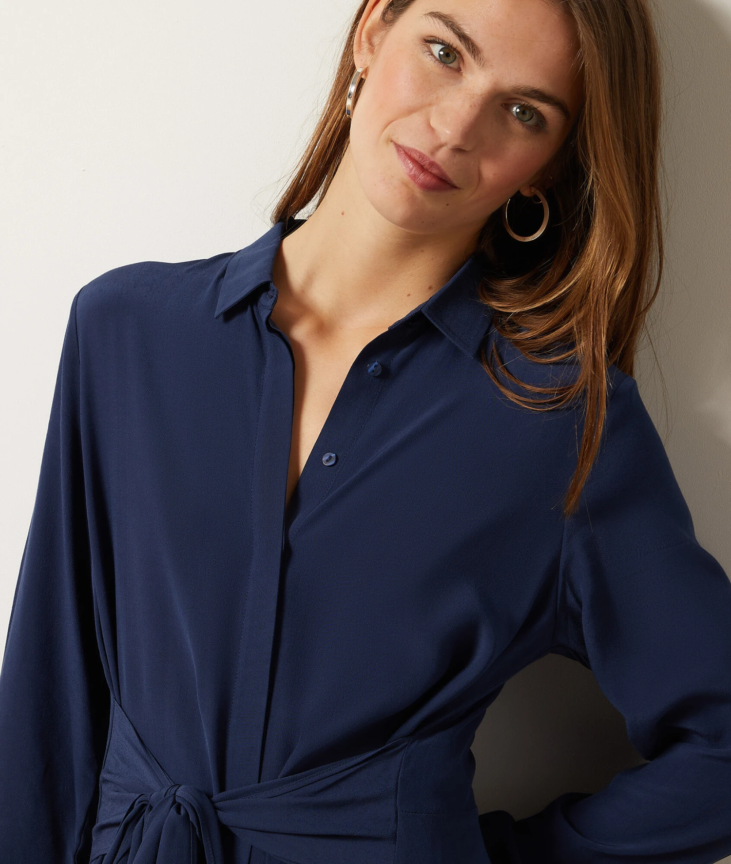 Robe Longue Avec Ceinture à Nouer 4 Robe Longue Avec Ceinture à Nouer – Image 4