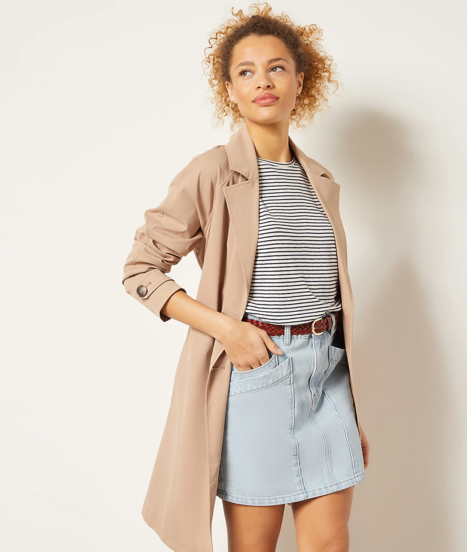 T-shirt à Rayures En Lin Mélangé 1 T-shirt à Rayures En Lin Mélangé