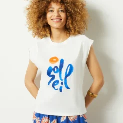 T-shirt Manches Courtes Imprimé Soleil 9 T-shirt Manches Courtes Imprimé Soleil -Magasin De Lingerie Etam 653990425 c