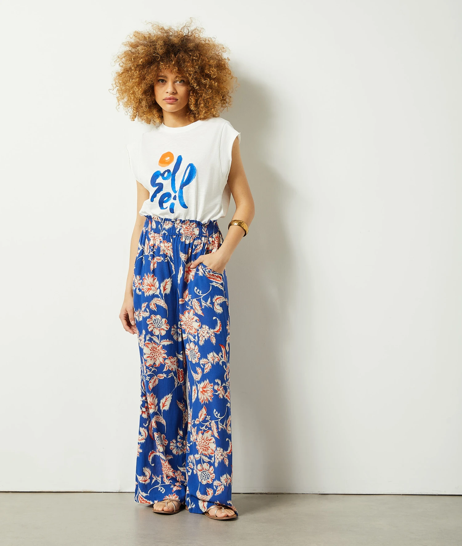 T-shirt Manches Courtes Imprimé Soleil 1 T-shirt Manches Courtes Imprimé Soleil