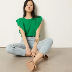 T-shirt Manches Courtes à Volants -Magasin De Lingerie Etam 653992540 6