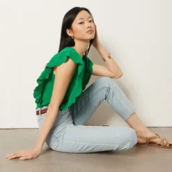 T-shirt Manches Courtes à Volants