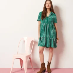 Robe Manches Courtes à Rayures -Magasin De Lingerie Etam 653995040 6