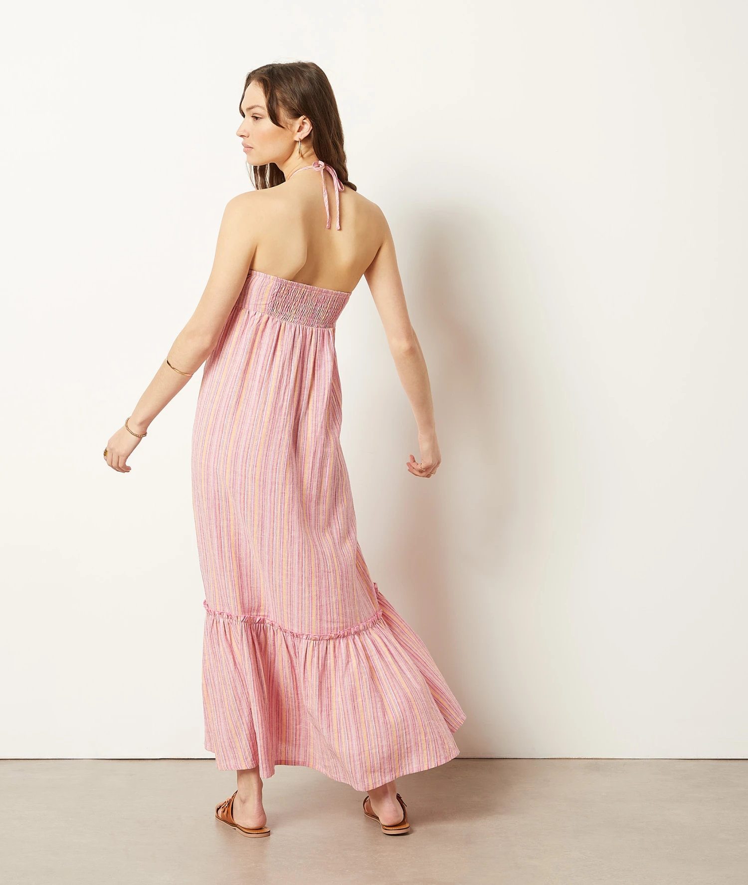 Robe Longue En Lin Mélangé 2 Robe Longue En Lin Mélangé – Image 2