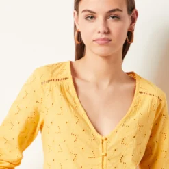 Blouse à Broderies 100% Coton 8 Blouse à Broderies 100% Coton -Magasin De Lingerie Etam 653996554 b