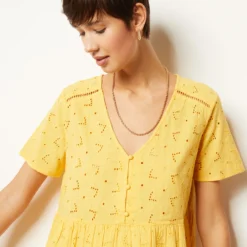 Robe Courte à Broderies 100% Coton -Magasin De Lingerie Etam 653996654 b