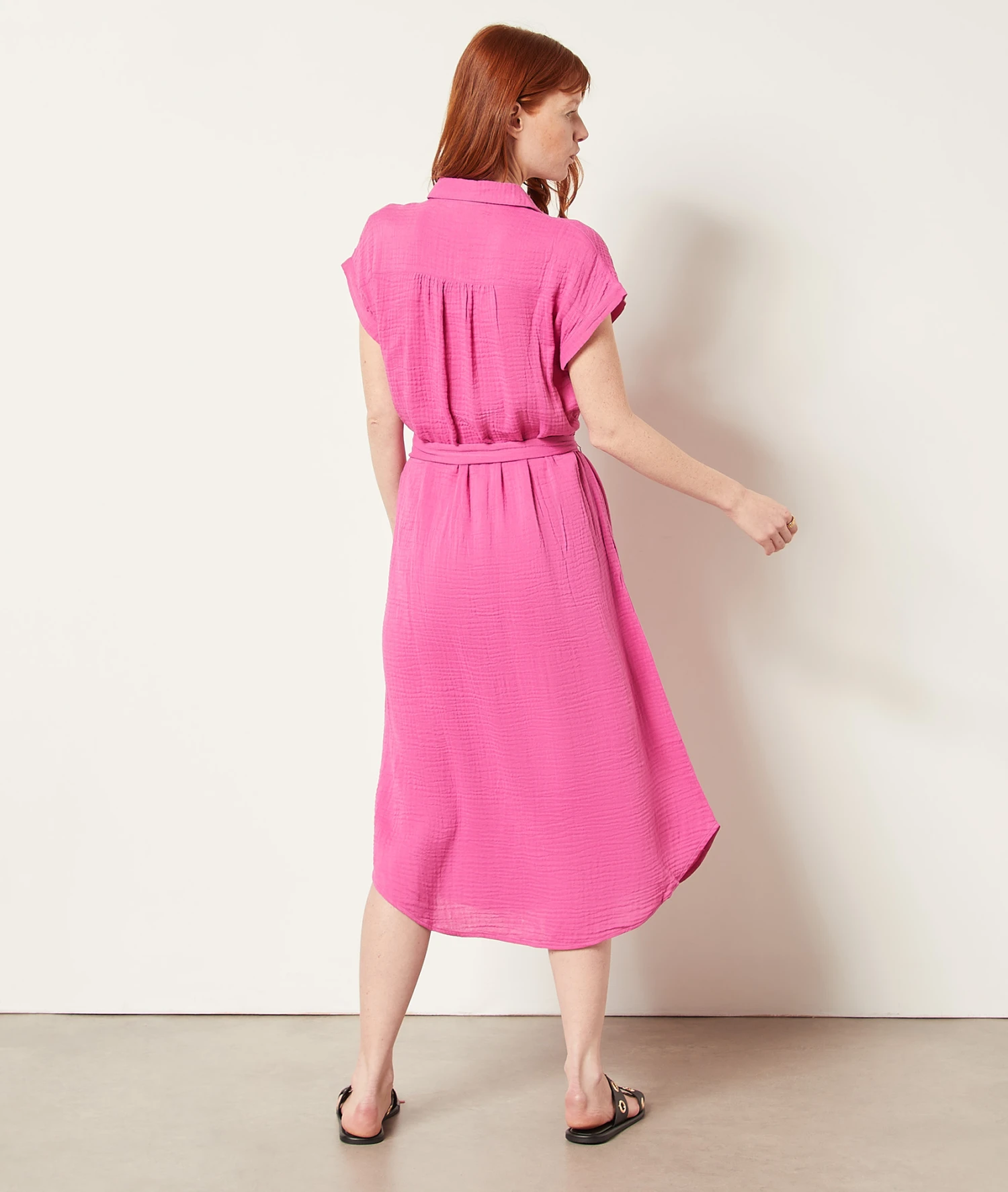 Robe Longue Avec Ceinture à Nouer 2 Robe Longue Avec Ceinture à Nouer – Image 2