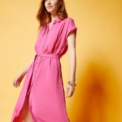 Robe Longue Avec Ceinture à Nouer