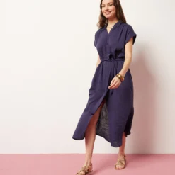 Robe Longue En Coton Mélangé -Magasin De Lingerie Etam 653996825 6