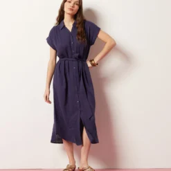 Robe Longue En Coton Mélangé