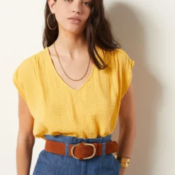 T-shirt Manches Courtes En Coton Mélangé 8 T-shirt Manches Courtes En Coton Mélangé -Magasin De Lingerie Etam 653996954 b