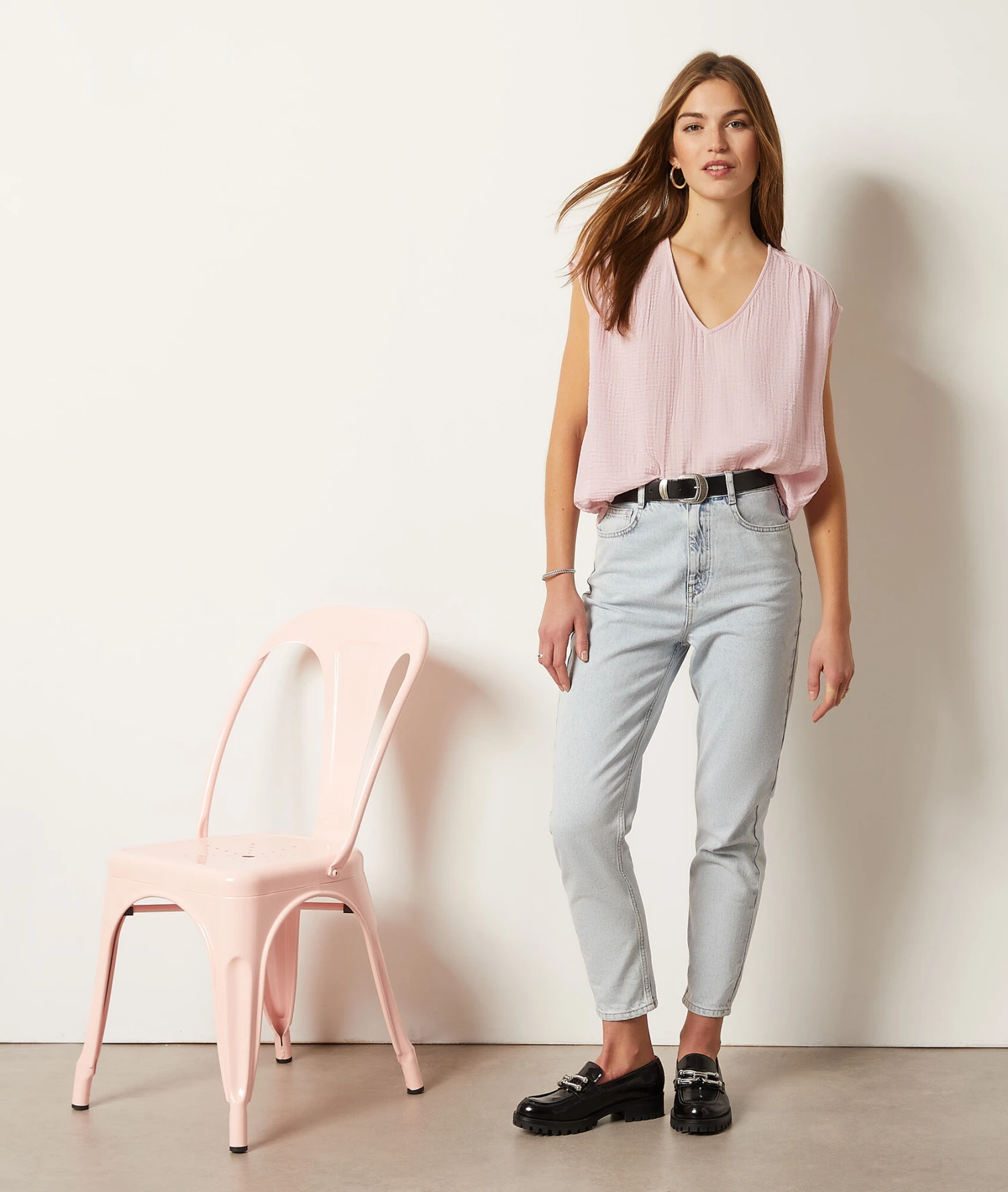 T-shirt Manches Courtes En Coton Mélangé 3 T-shirt Manches Courtes En Coton Mélangé – Image 3