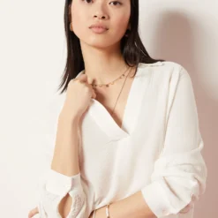 Blouse En Coton Mélangé 8 Blouse En Coton Mélangé -Magasin De Lingerie Etam 653997001 b