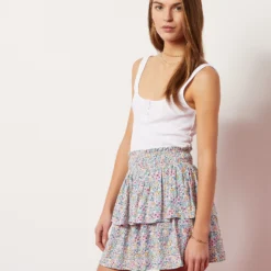 Jupe Fluide Imprimée -Magasin De Lingerie Etam 654000236 c