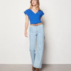 T-shirt Col V 100% Coton 7 T-shirt Col V 100% Coton -Magasin De Lingerie Etam 654000623 6