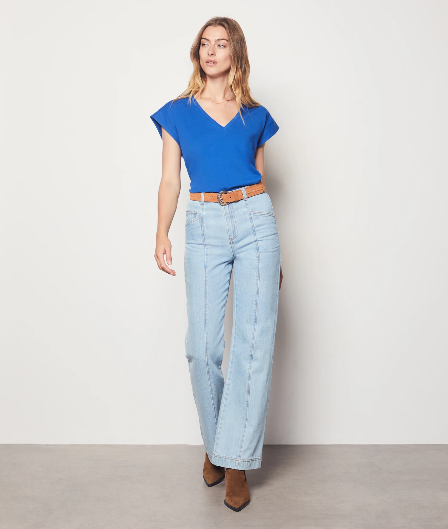 T-shirt Col V 100% Coton 3 T-shirt Col V 100% Coton – Image 3