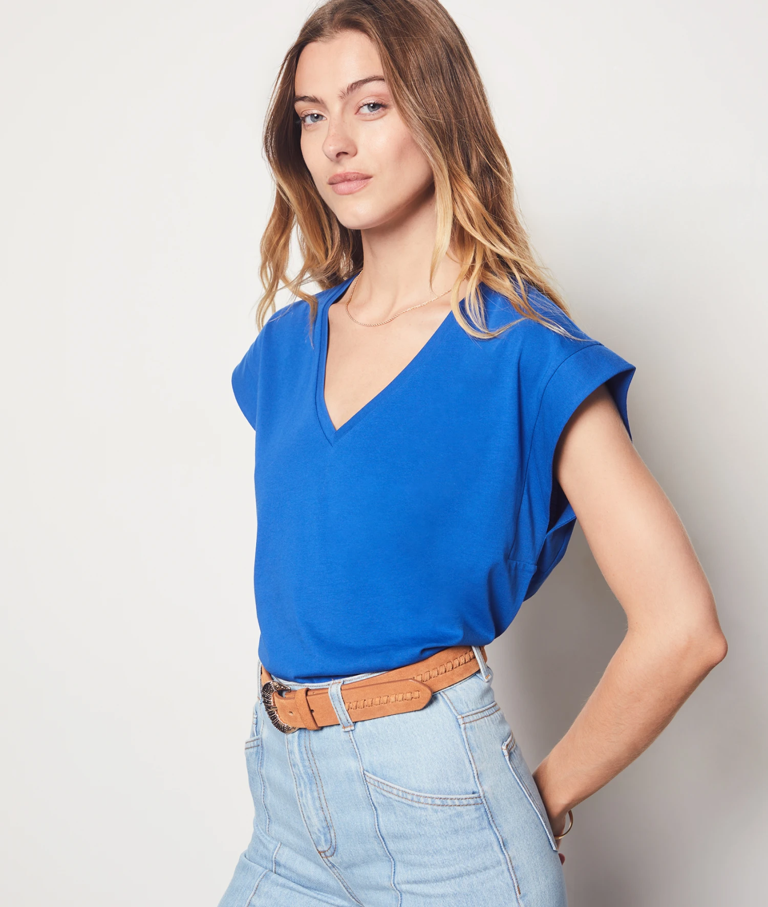 T-shirt Col V 100% Coton 1 T-shirt Col V 100% Coton