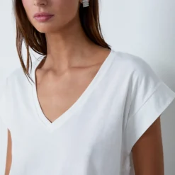 T-shirt Col V 100% Coton Biologique 8 T-shirt Col V 100% Coton Biologique -Magasin De Lingerie Etam 654000680 b scaled