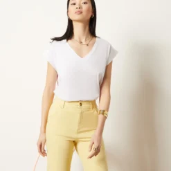 T-shirt Col V 100% Coton Biologique 9 T-shirt Col V 100% Coton Biologique -Magasin De Lingerie Etam 654000680 c