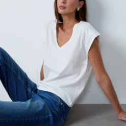 T-shirt Col V 100% Coton Biologique