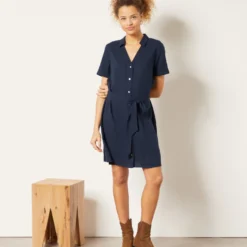 Robe En Lin Mélangé 7 Robe En Lin Mélangé -Magasin De Lingerie Etam 654002725 6