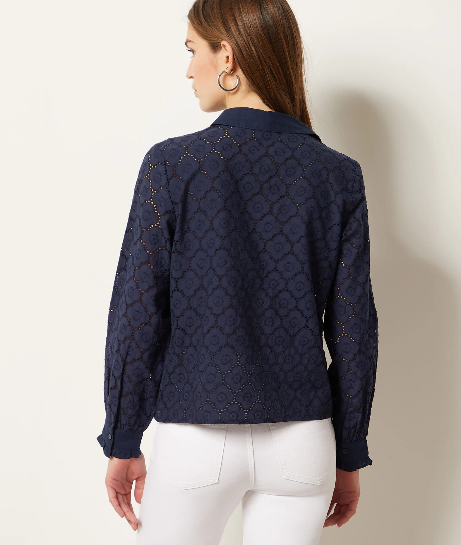 Chemisier En Broderie 100% Coton 2 Chemisier En Broderie 100% Coton – Image 2