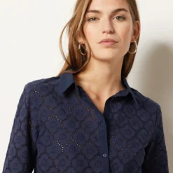 Chemisier En Broderie 100% Coton 8 Chemisier En Broderie 100% Coton -Magasin De Lingerie Etam 654003925 b