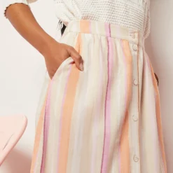 Jupe Longue En Lin Mélangé -Magasin De Lingerie Etam 654004063 b