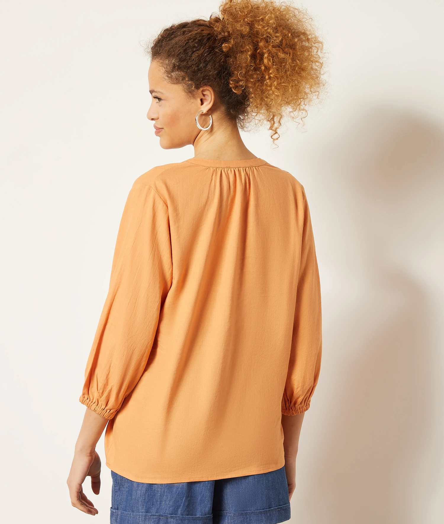 Blouse En Lin Mélangé 2 Blouse En Lin Mélangé – Image 2