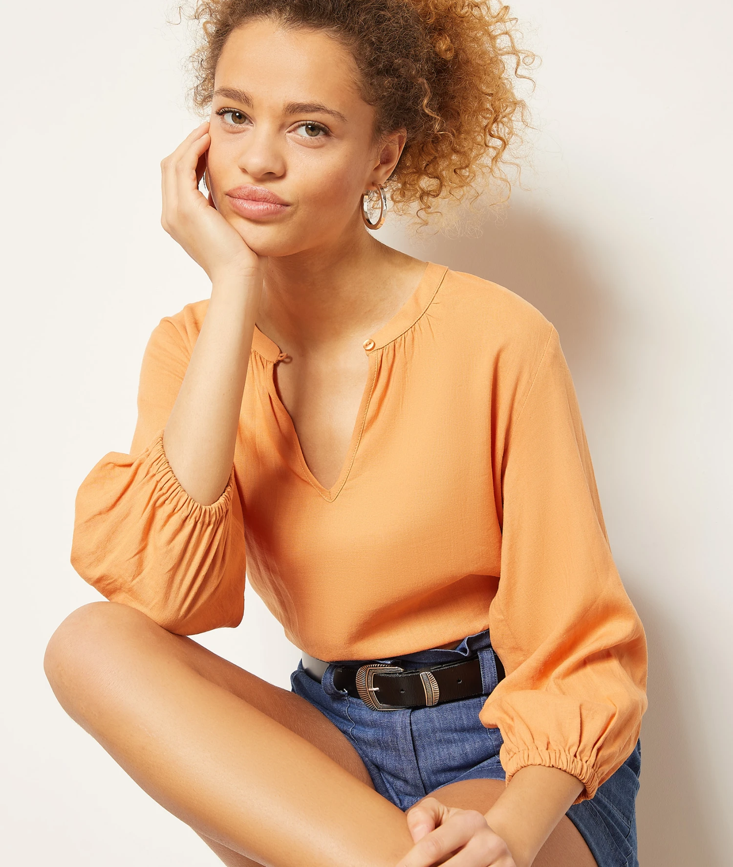 Blouse En Lin Mélangé 5 Blouse En Lin Mélangé – Image 5