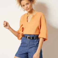 Blouse En Lin Mélangé