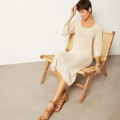 Robe Longue En Maille Ajourée -Magasin De Lingerie Etam 654005880 6