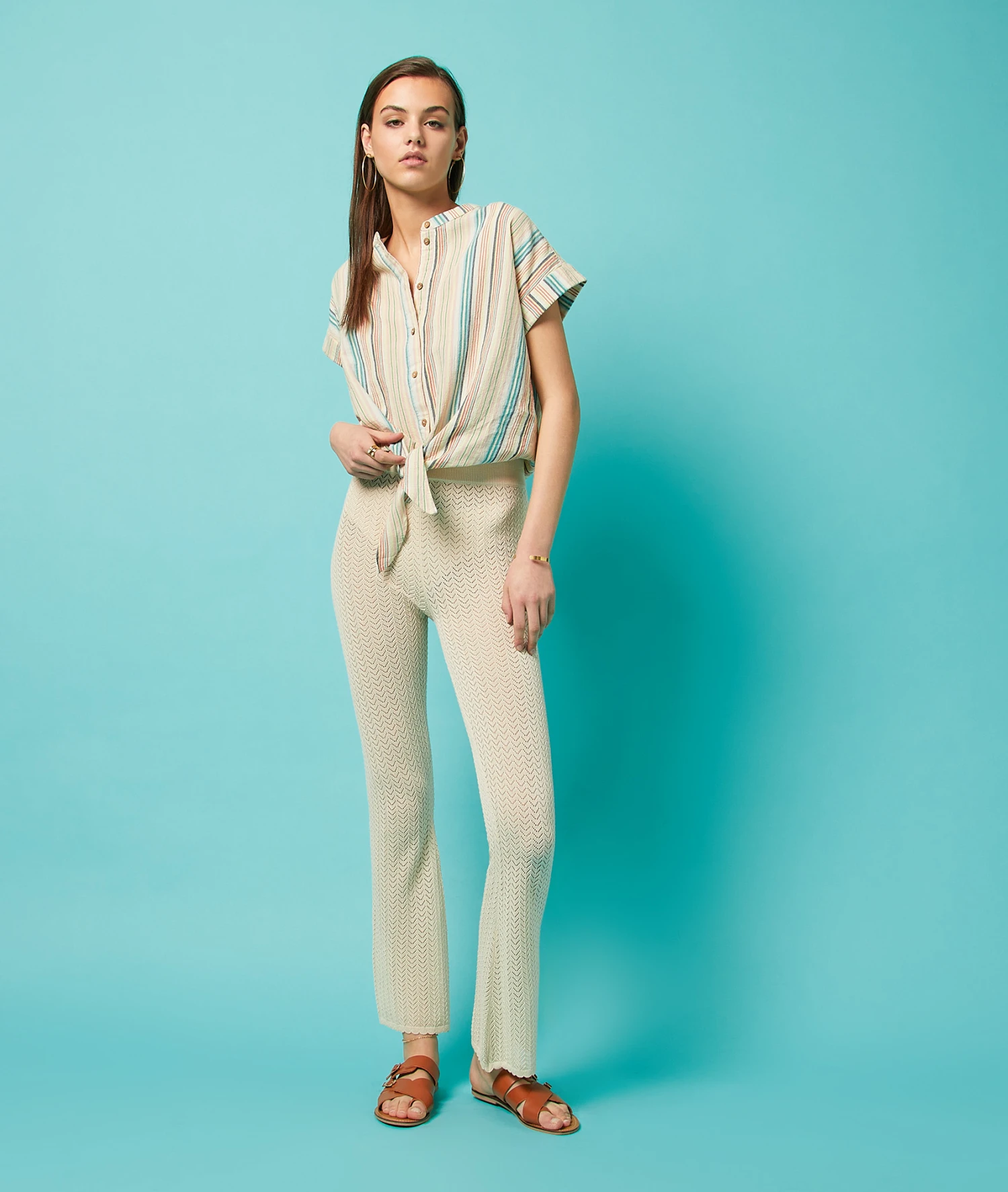 Pantalon En Maille Ajourée 1 Pantalon En Maille Ajourée