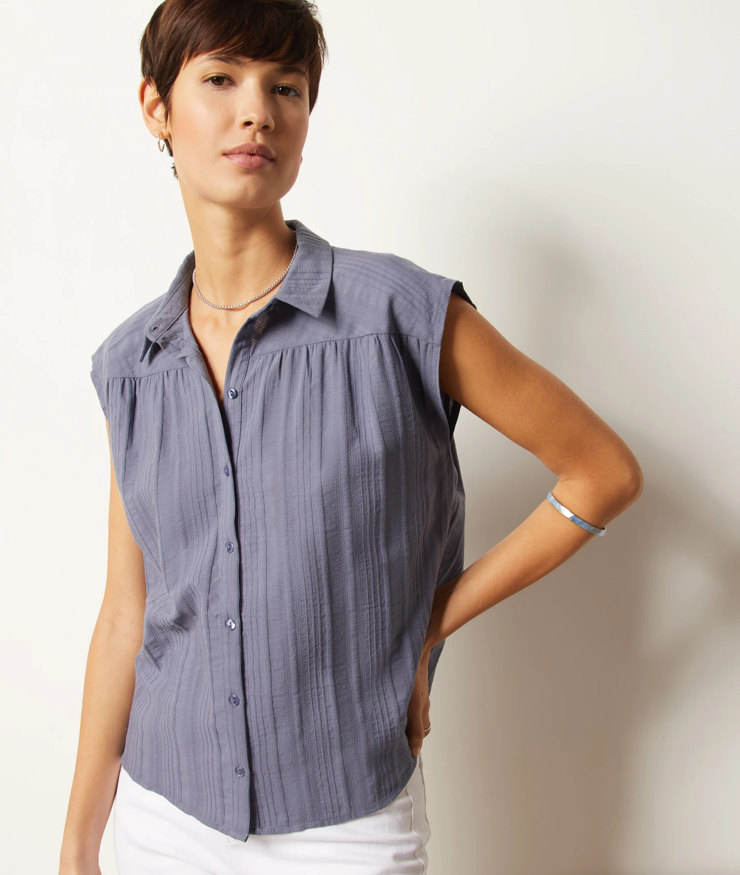 Chemise Sans Manches 100% Coton 5 Chemise Sans Manches 100% Coton – Image 5