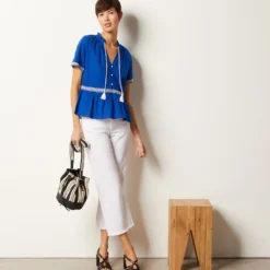 Blouse à Broderies 100% Coton 7 Blouse à Broderies 100% Coton -Magasin De Lingerie Etam 654009723 6