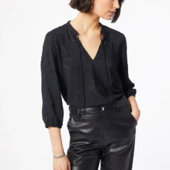 Blouse Détails Jacquard 9 Blouse Détails Jacquard -Magasin De Lingerie Etam 654013505 c